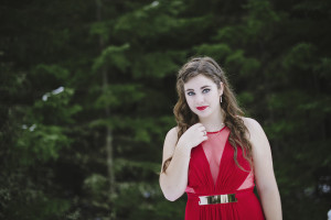 Senior Prom Snow Red Dress