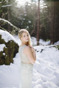 Senior Prom Snow Silver Dress
