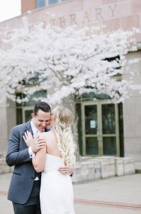 Bride and Groom Cherry Blossoms