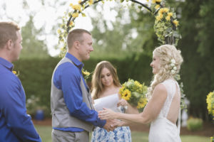 Backyard Wedding with Sunflowers